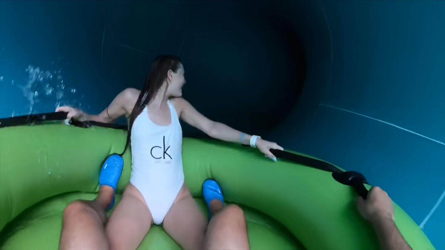 white bikini waterslide #j9pBcoOW