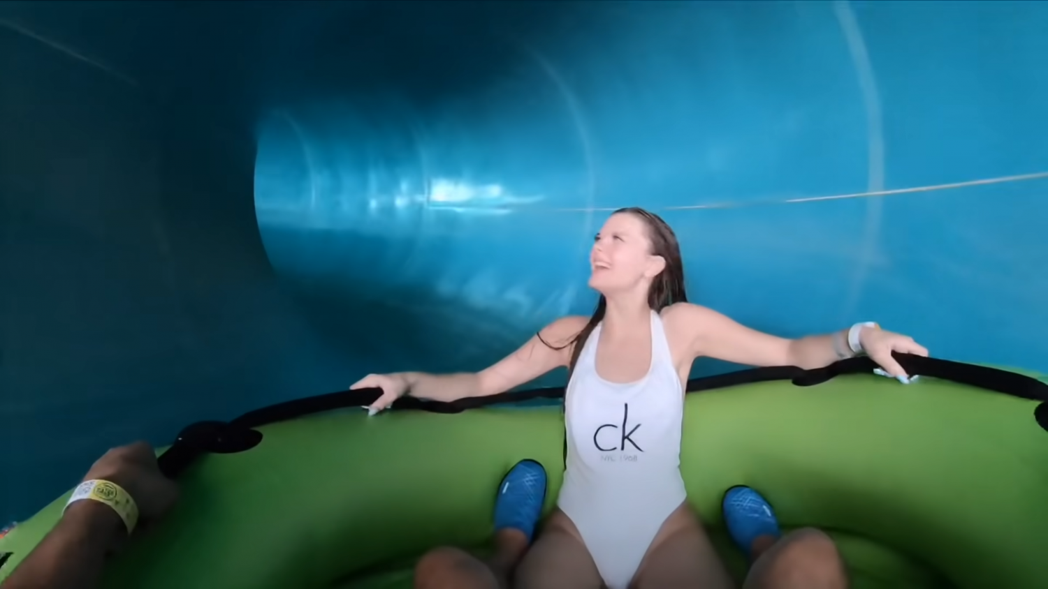 white bikini waterslide #p9YUPyg4