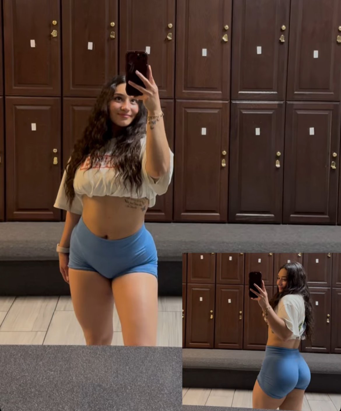 Latina gym slut shows off her fat juicy ass #02G7dIFd